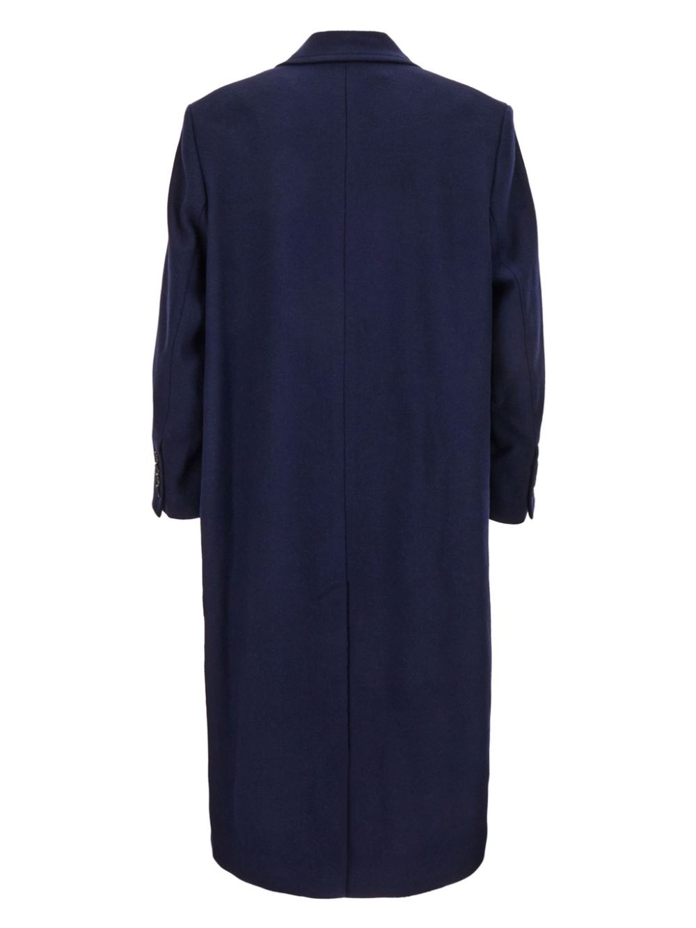 single-breasted virgin wool coat - 2