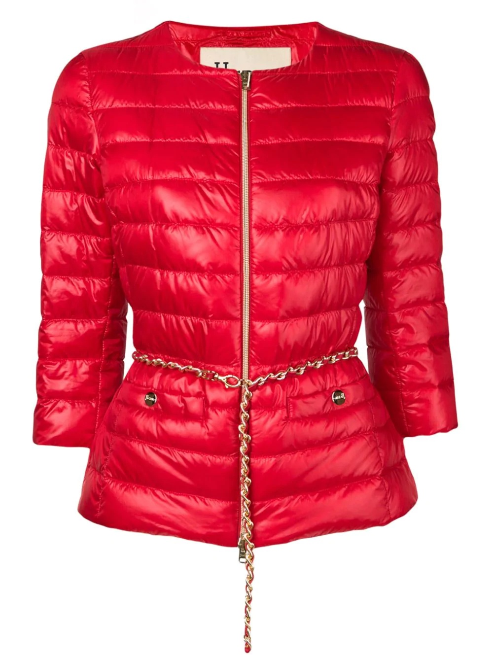 belted quilted jacket - 1