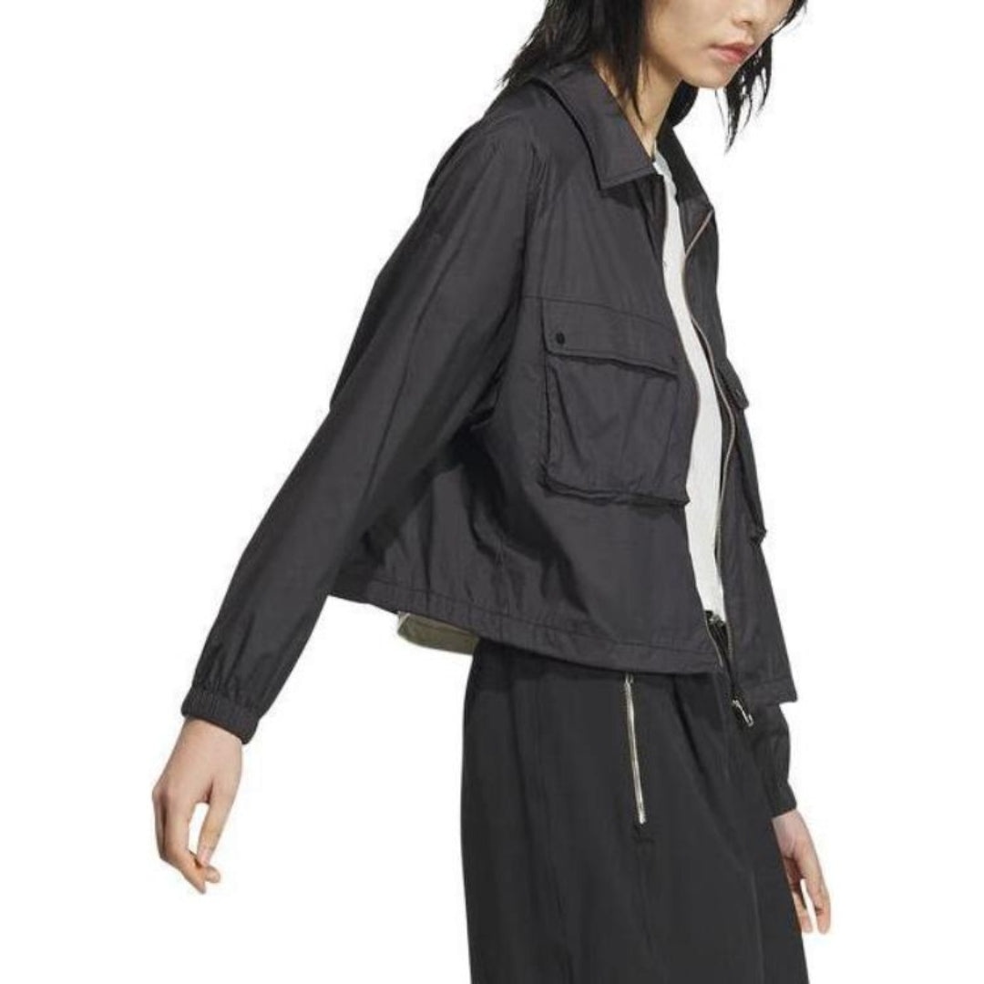 (WMNS) adidas Modern Tech Sport Jacket 'Black' JI9799 - 3