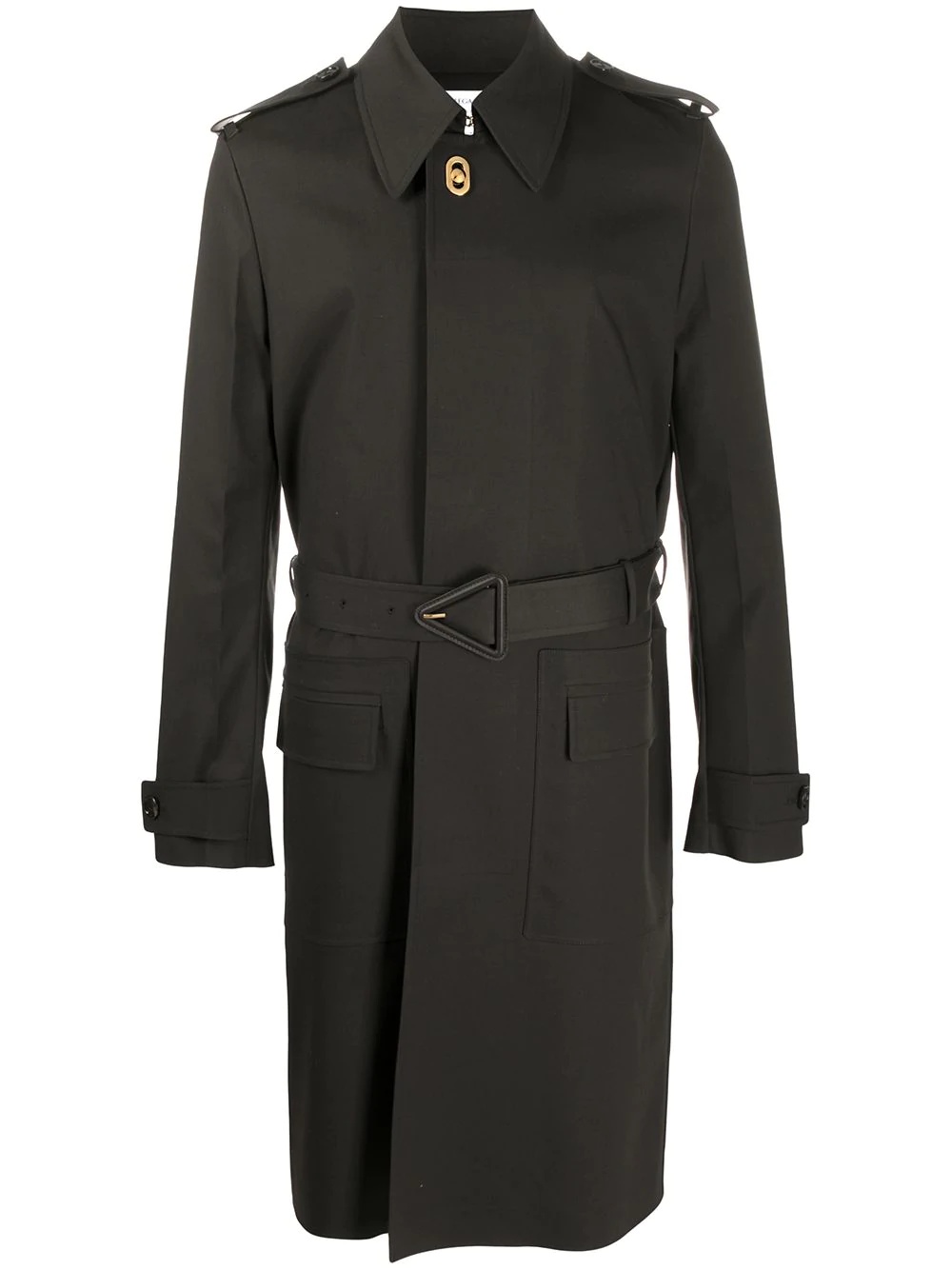 belted trench coat - 1