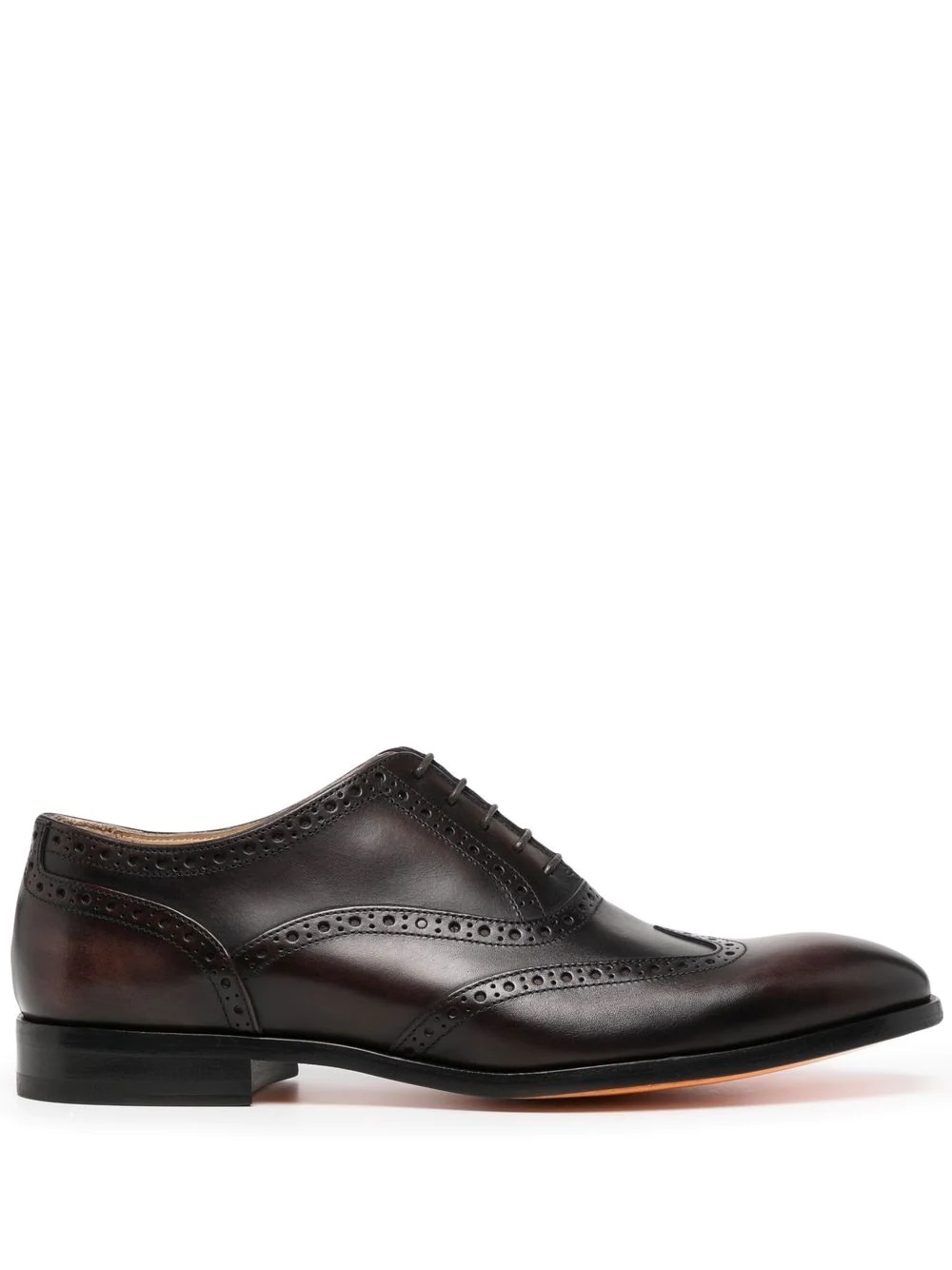 lace-up leather brogues - 1