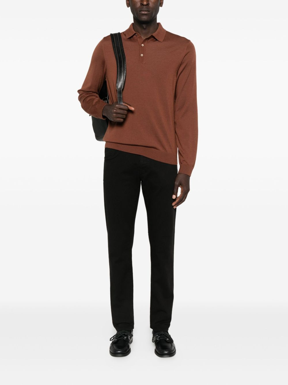 long-sleeve polo shirt - 2