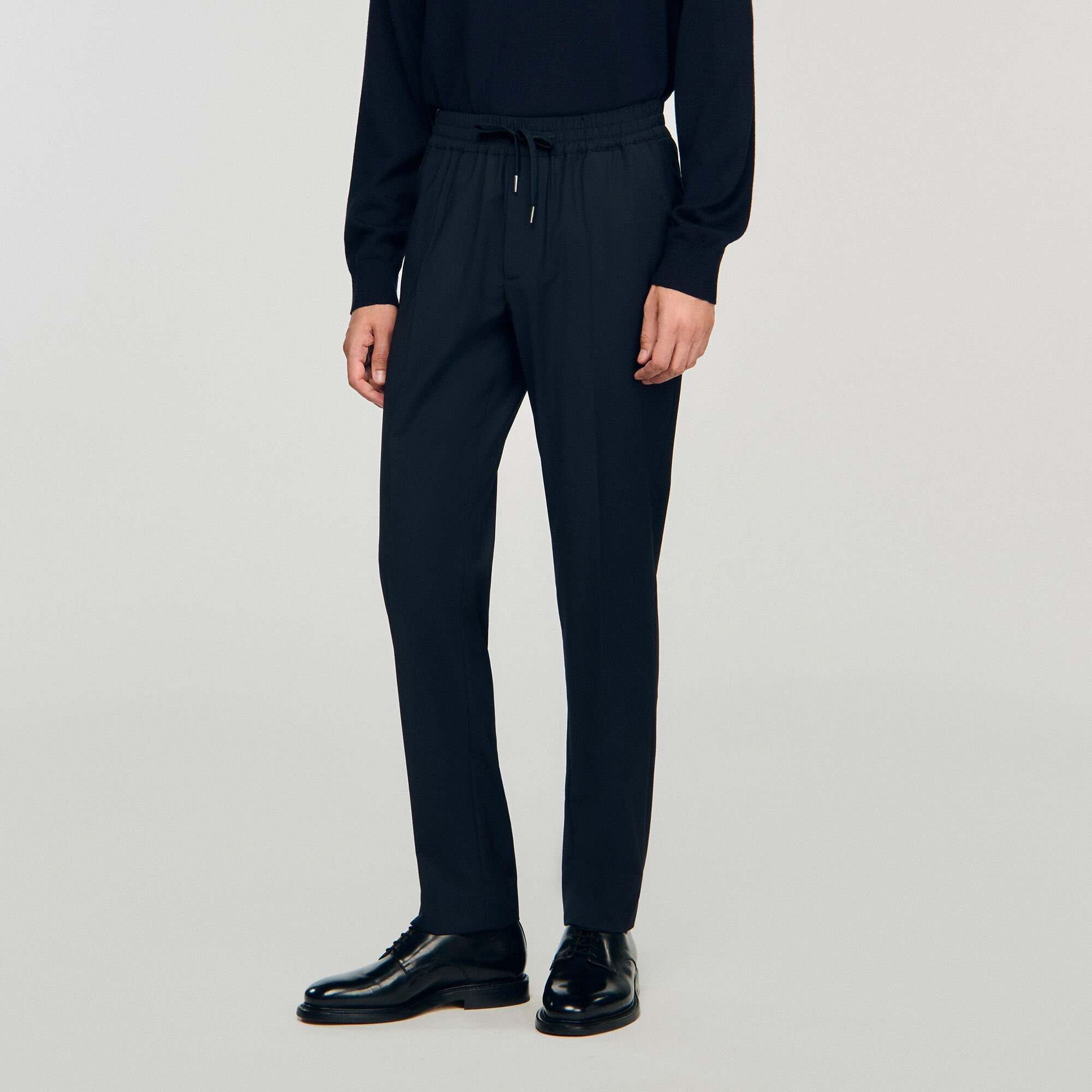 ELASTICATED STRAIGHT-LEG PANTS - 5