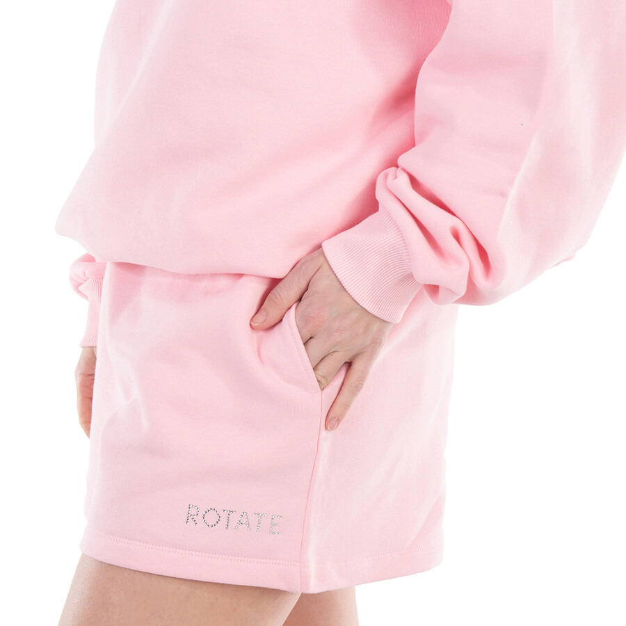 Rotate Ladies Almond Blossom Sunday 6 Crystal Logo Sweatshorts - 2