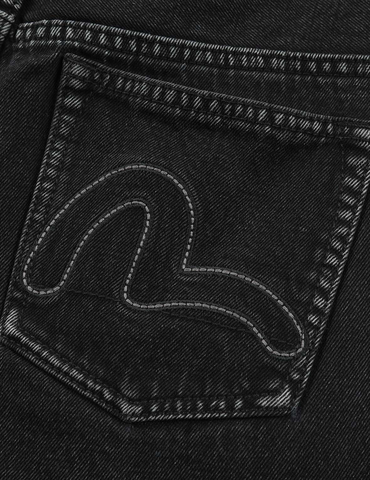 DENIM AND TERRY RECONSTRUCTED WIDE-LEG JEANS - 10
