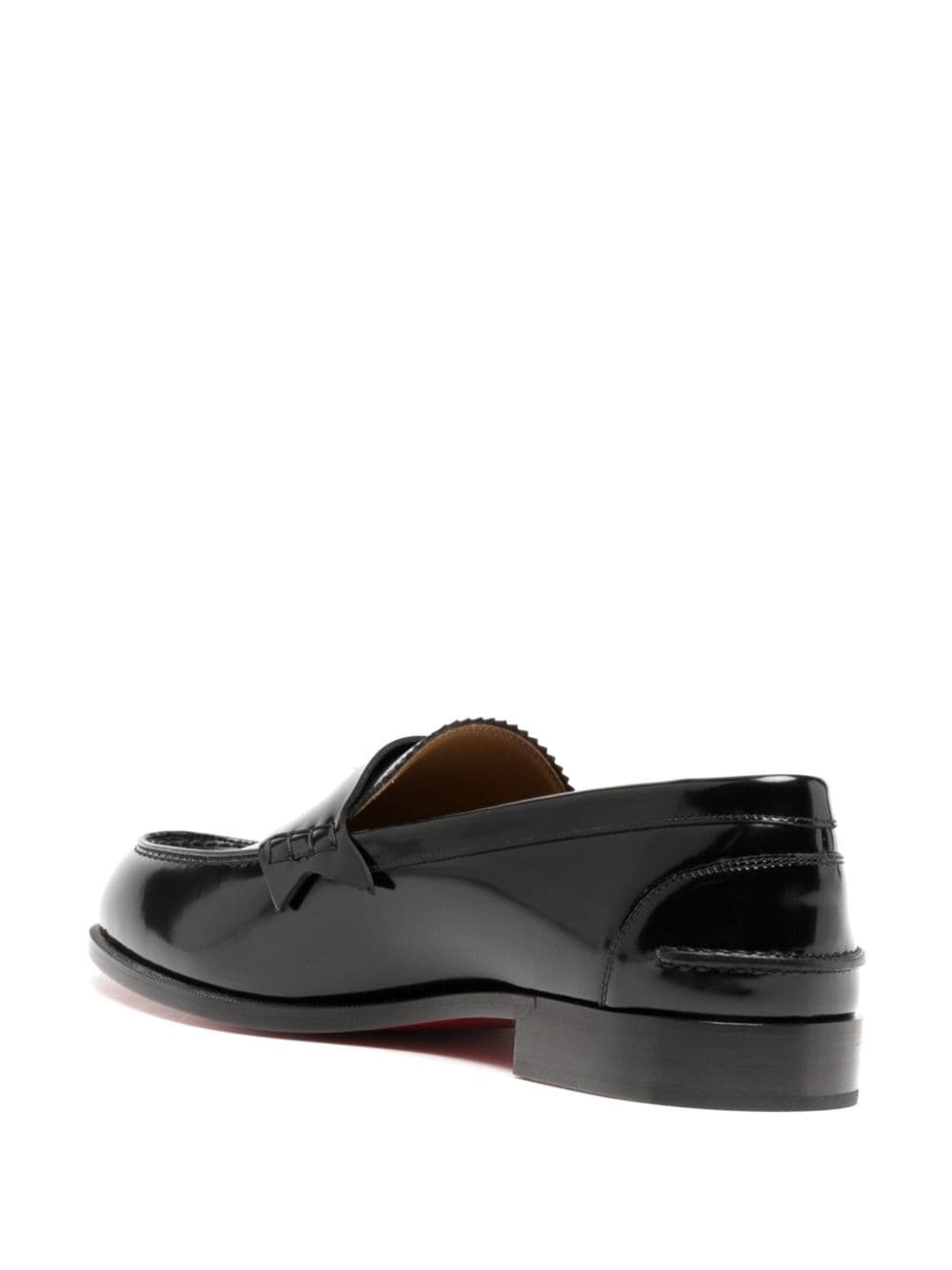 logo-engraved penny leather loafers - 3
