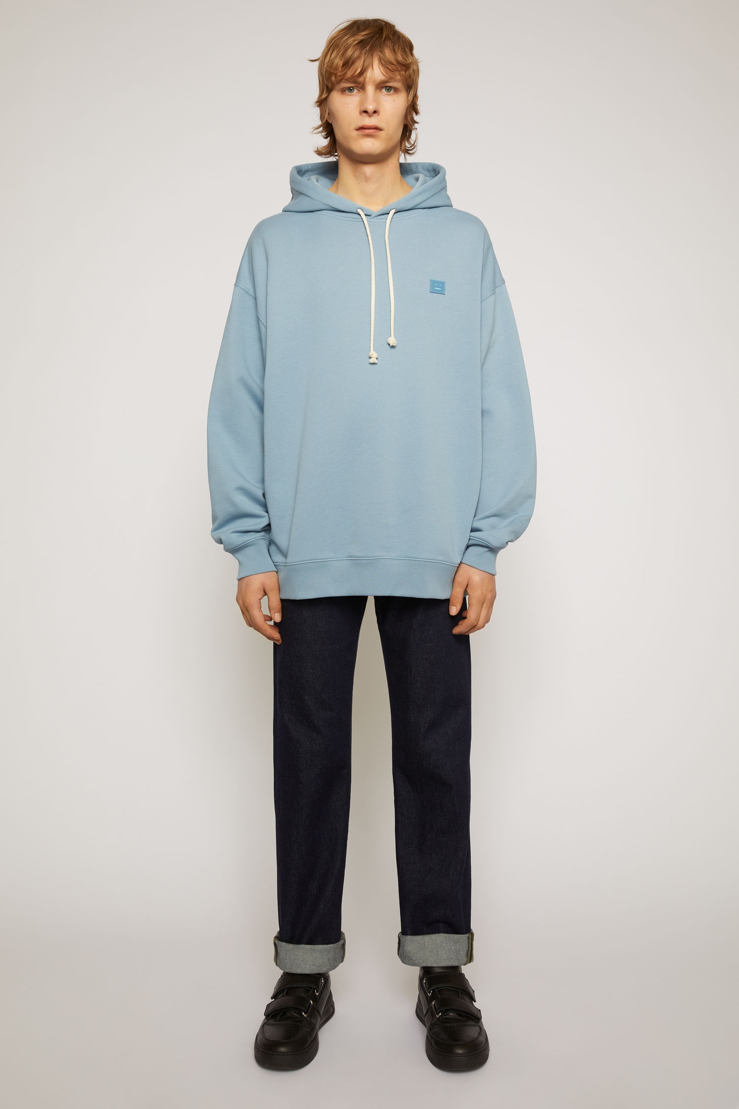 Oversized hooded sweatshirt mineral blue - 2