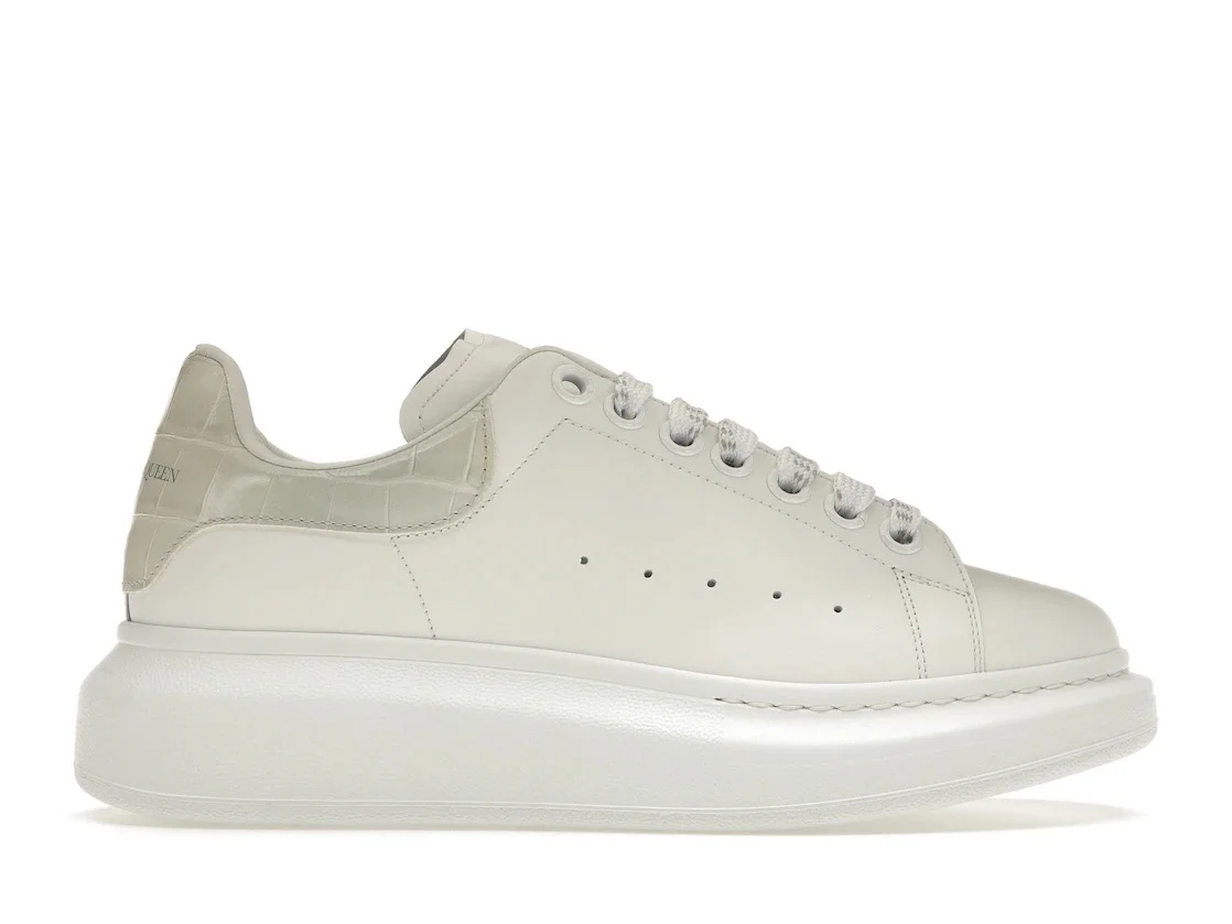 Alexander McQueen Oversized White Croc (Women's) - 1