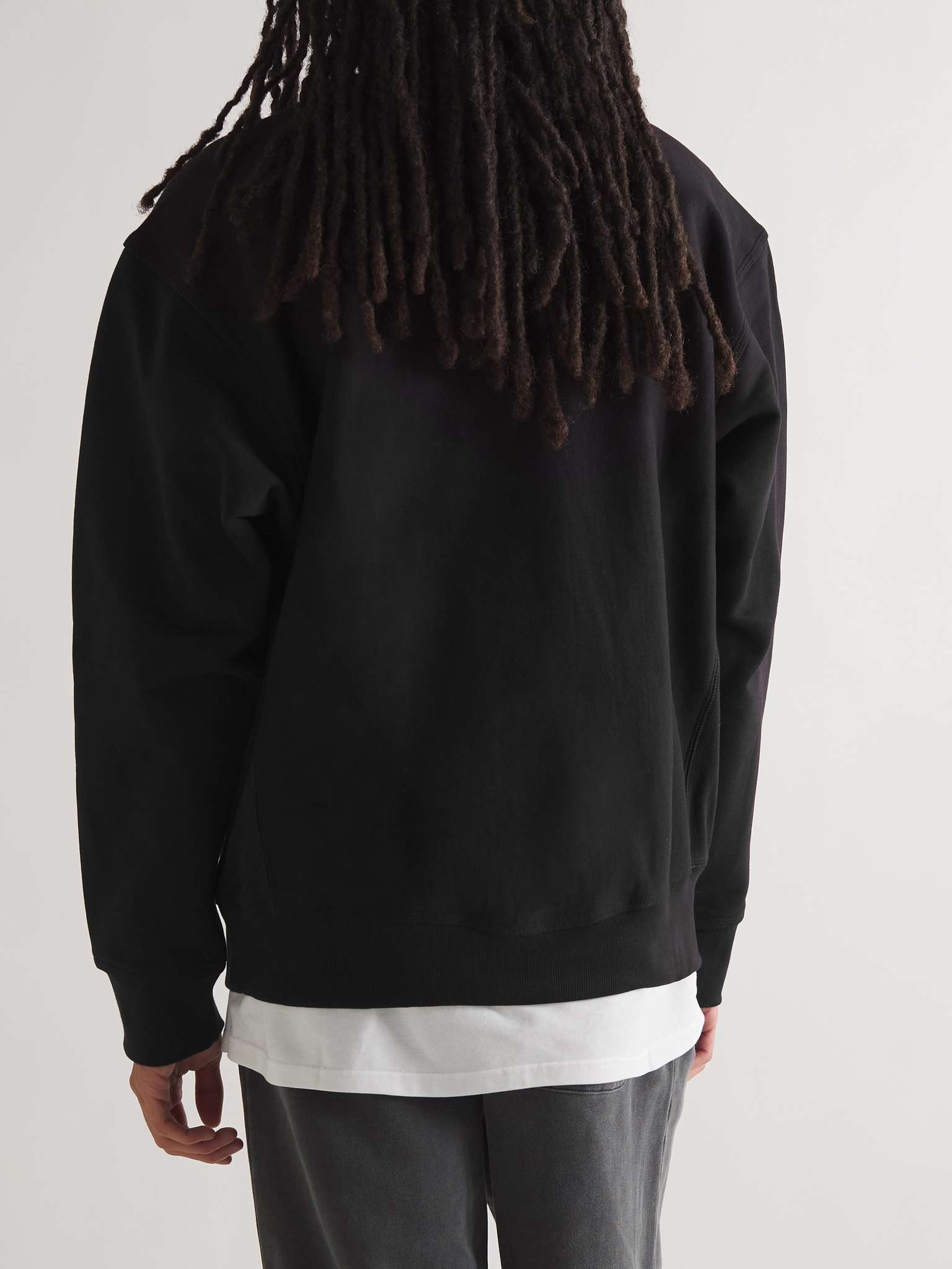 Logo-Embroidered Cotton-Blend Jersey Sweatshirt - 4
