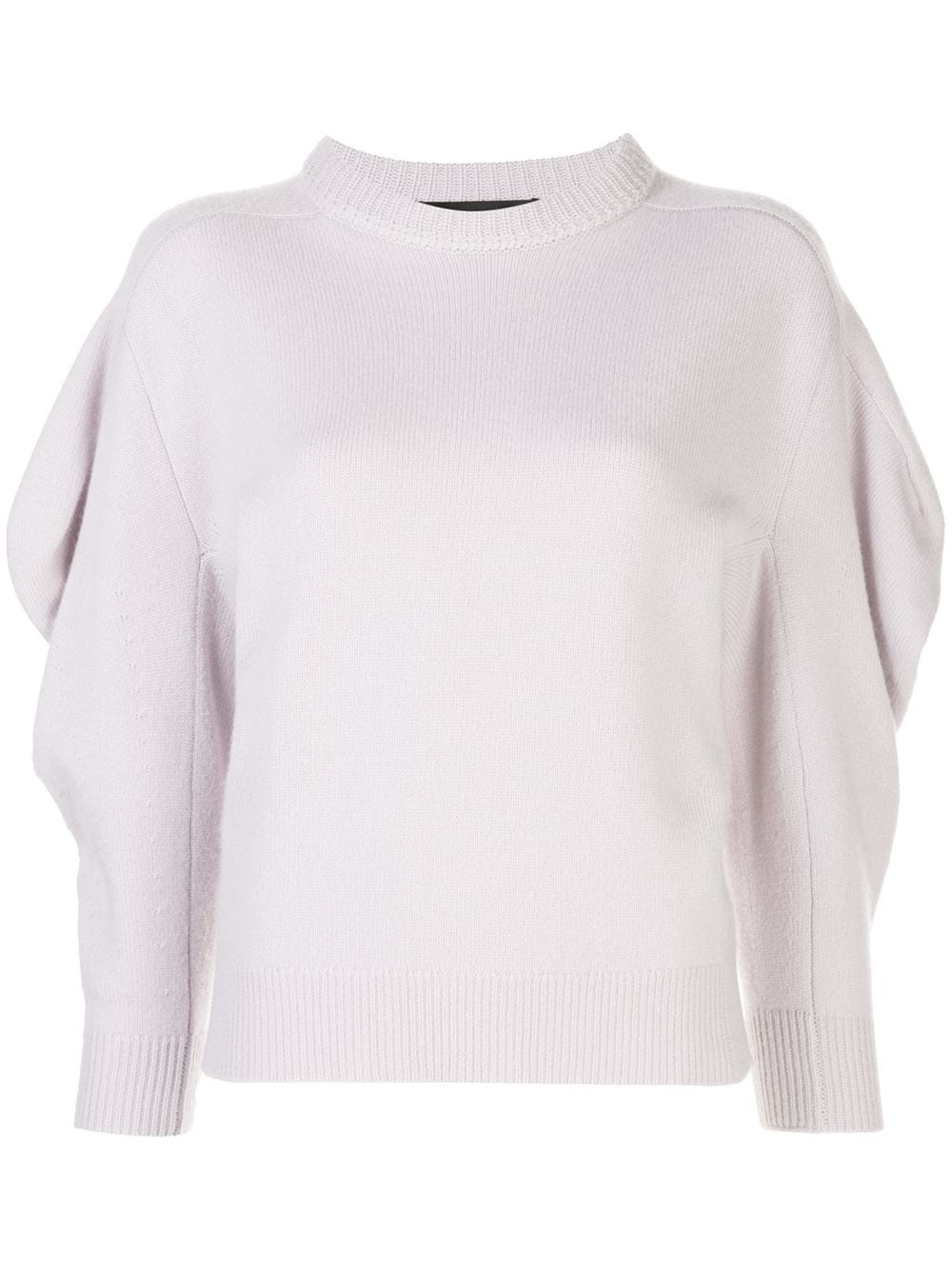 draped sleeve knitted jumper - 1