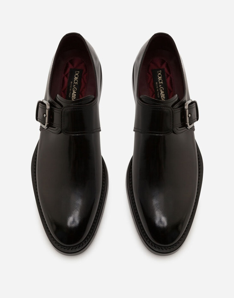 Brushed calfskin monk strap shoes 4