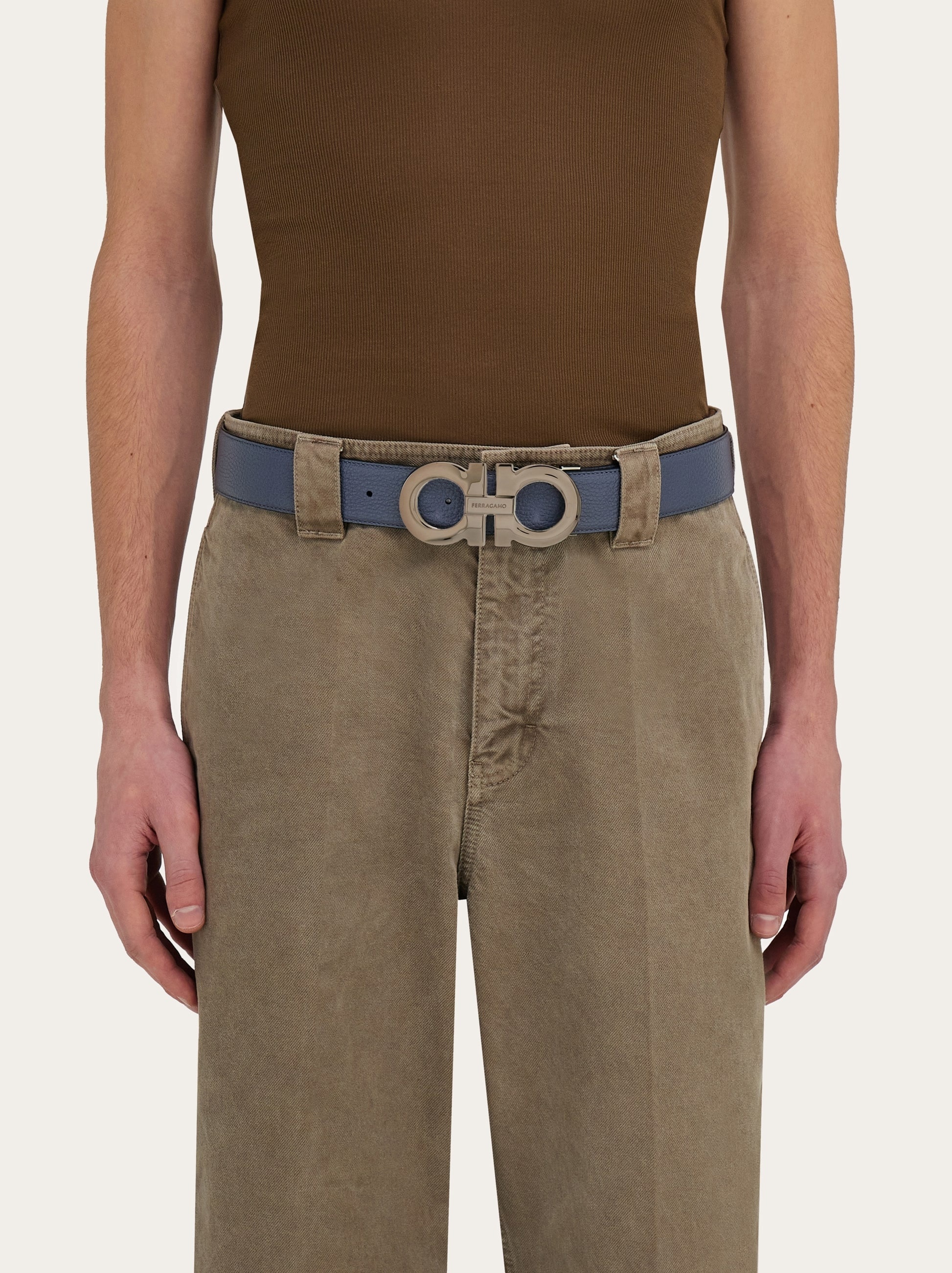 Reversible and adjustable Gancini belt - 4