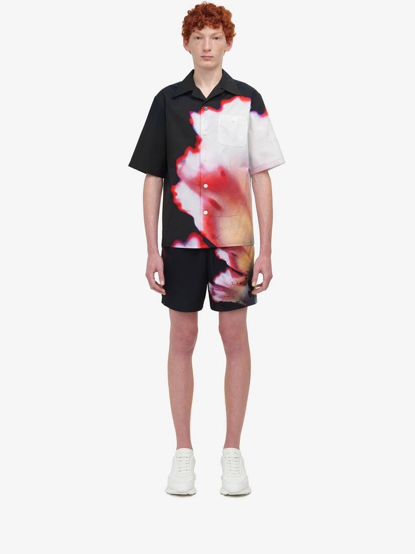 Men's Solarised Flower Hawaiian Shirt in Multicolor - 2