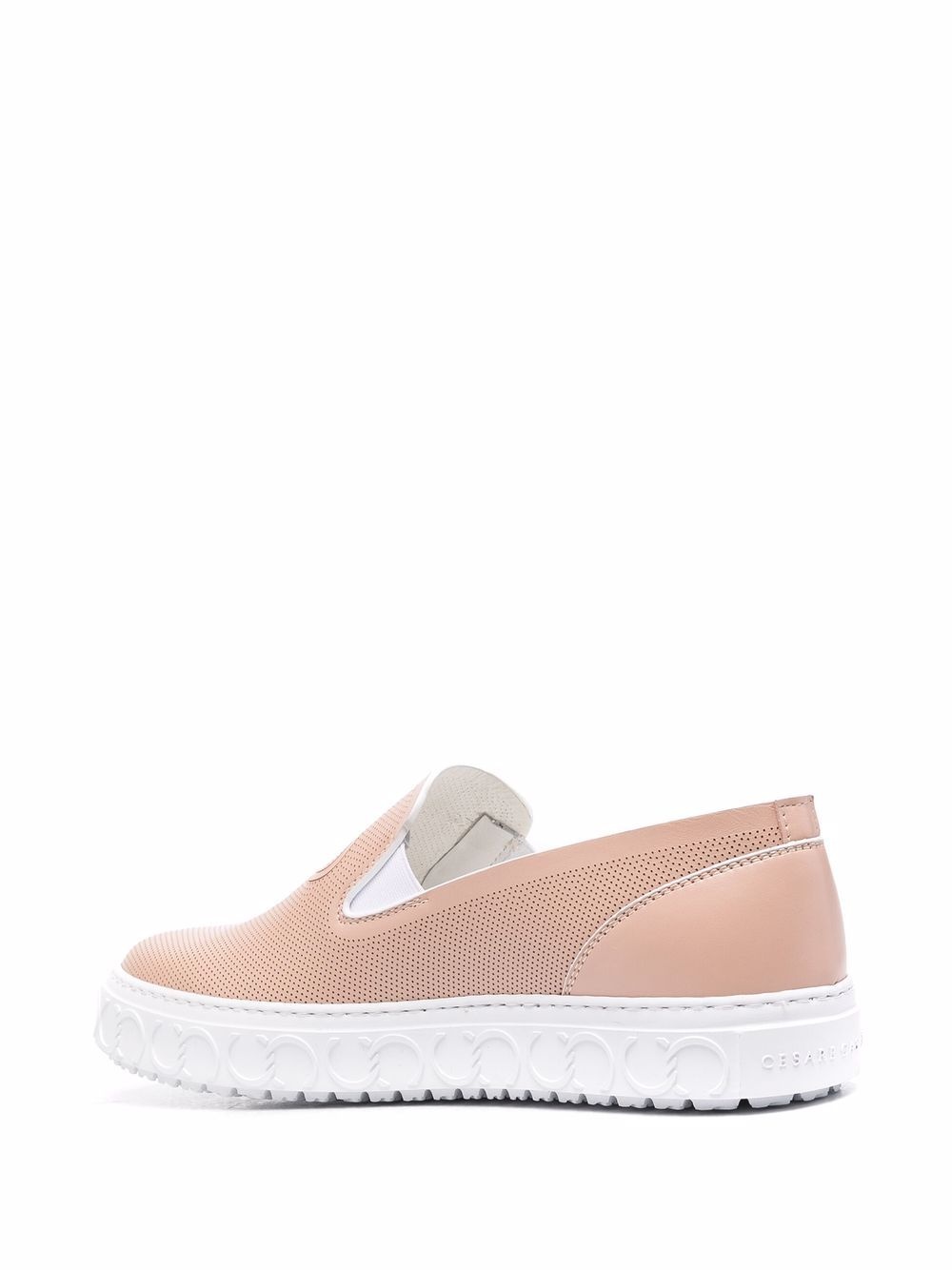 embossed-logo slip-on sneakers - 3