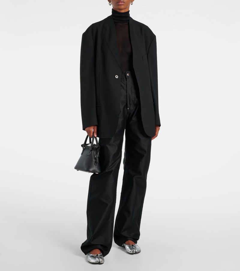 Maison Margiela Coated high-rise wide-leg jeans outlook