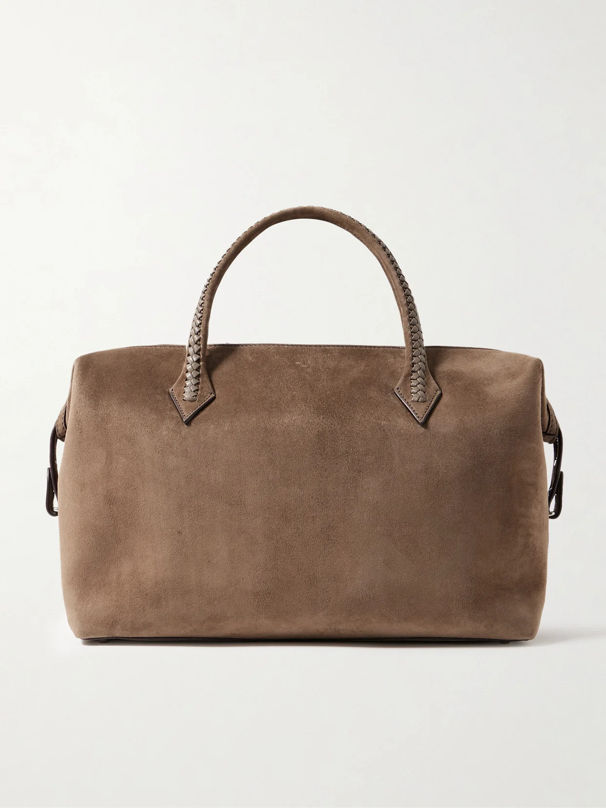 Vérité City Medium Braided Leather-trimmed Suede Tote - 1