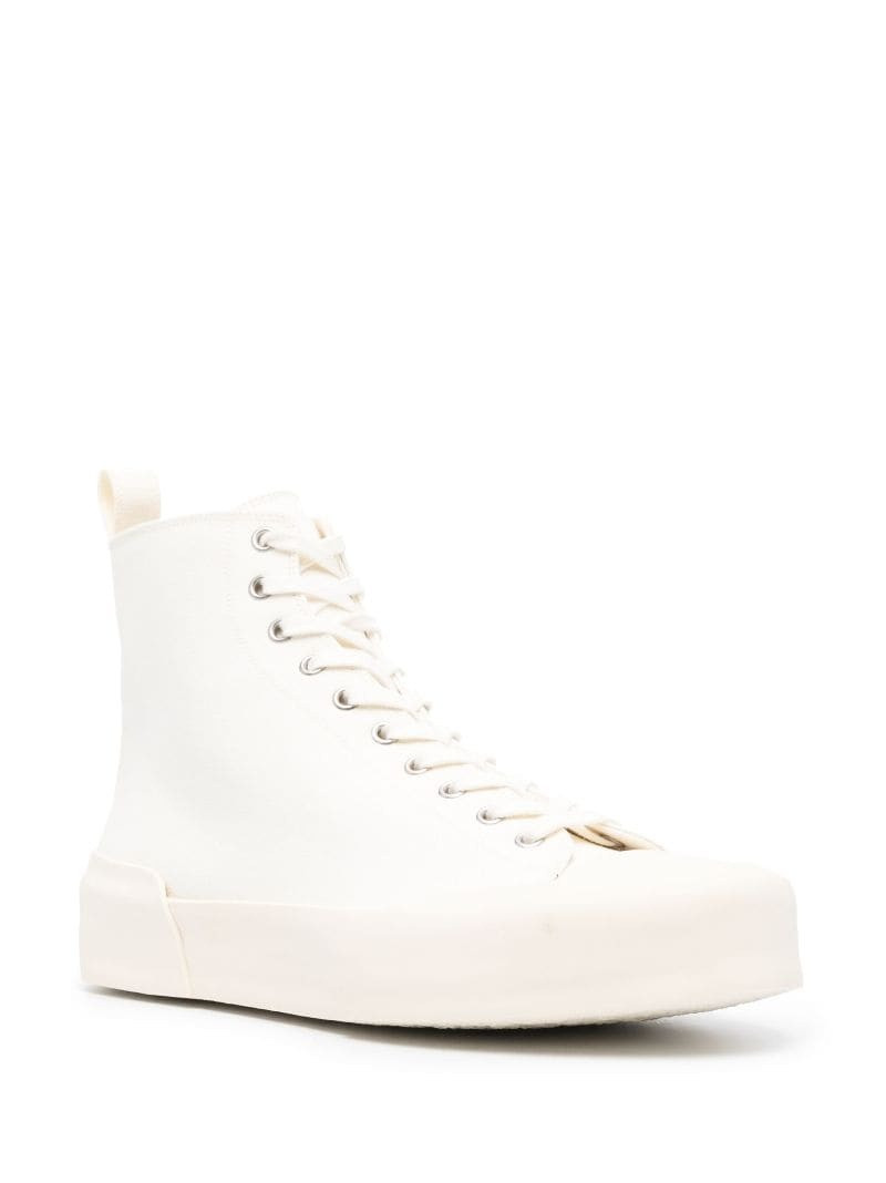 Jil Sander high-top leather sneakers outlook