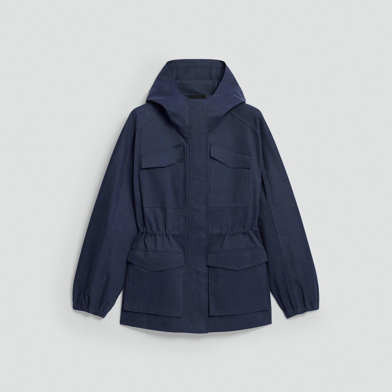 Cinched Windbreaker Jacket in Brushed Chino 1
