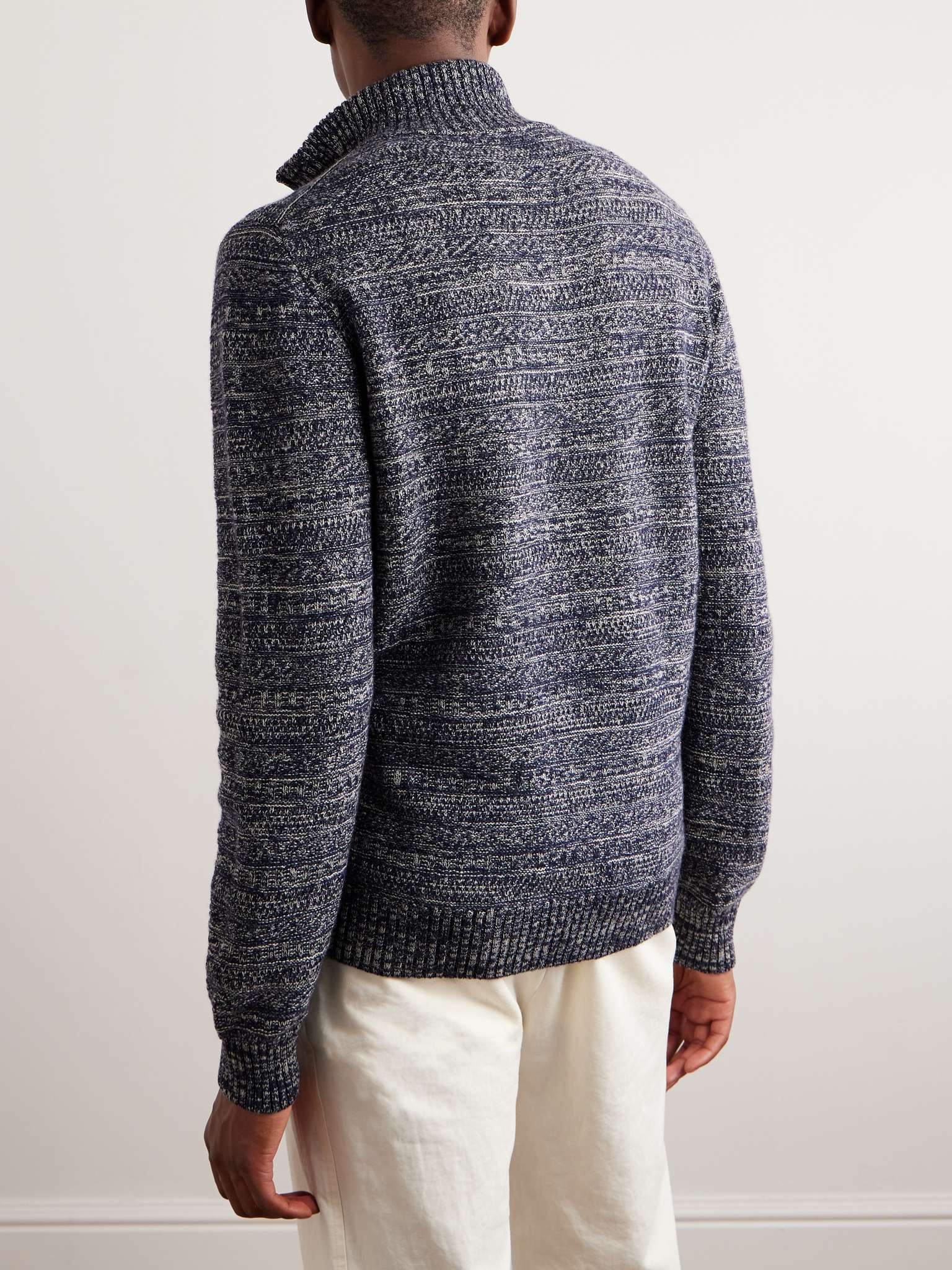 Fancy Cashmere Half-Zip Sweater - 4