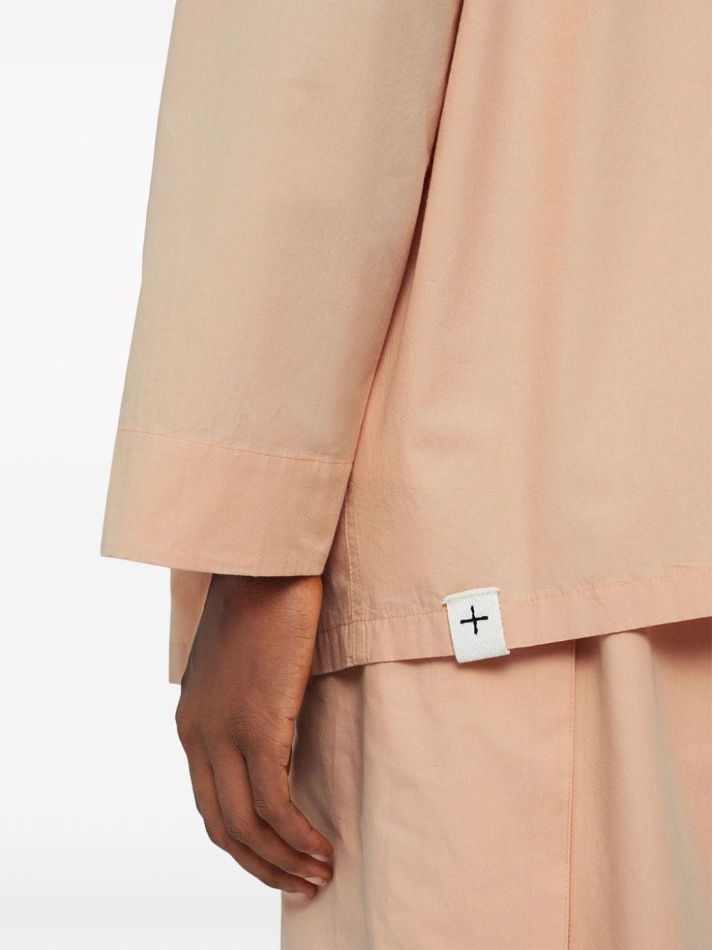 logo-tag cotton shirt - 5