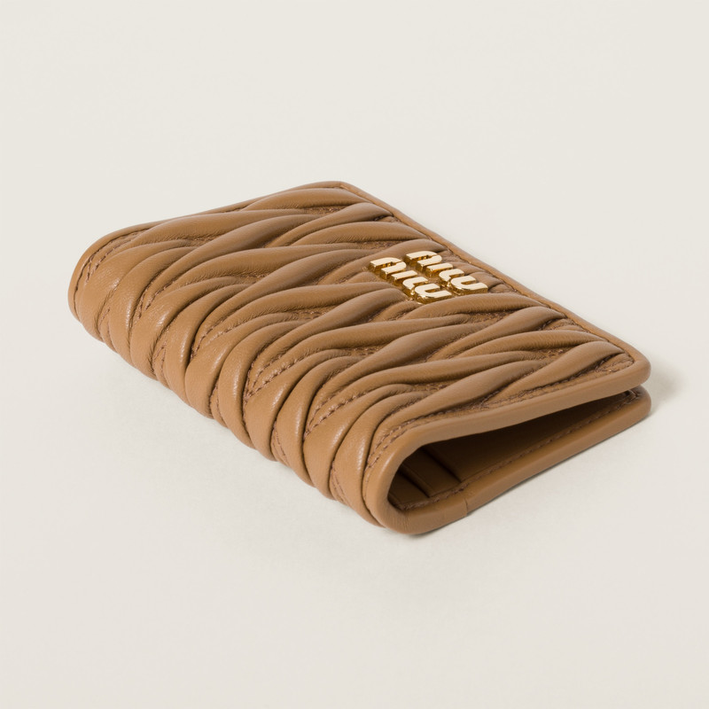 Matelassé nappa leather card holder 4