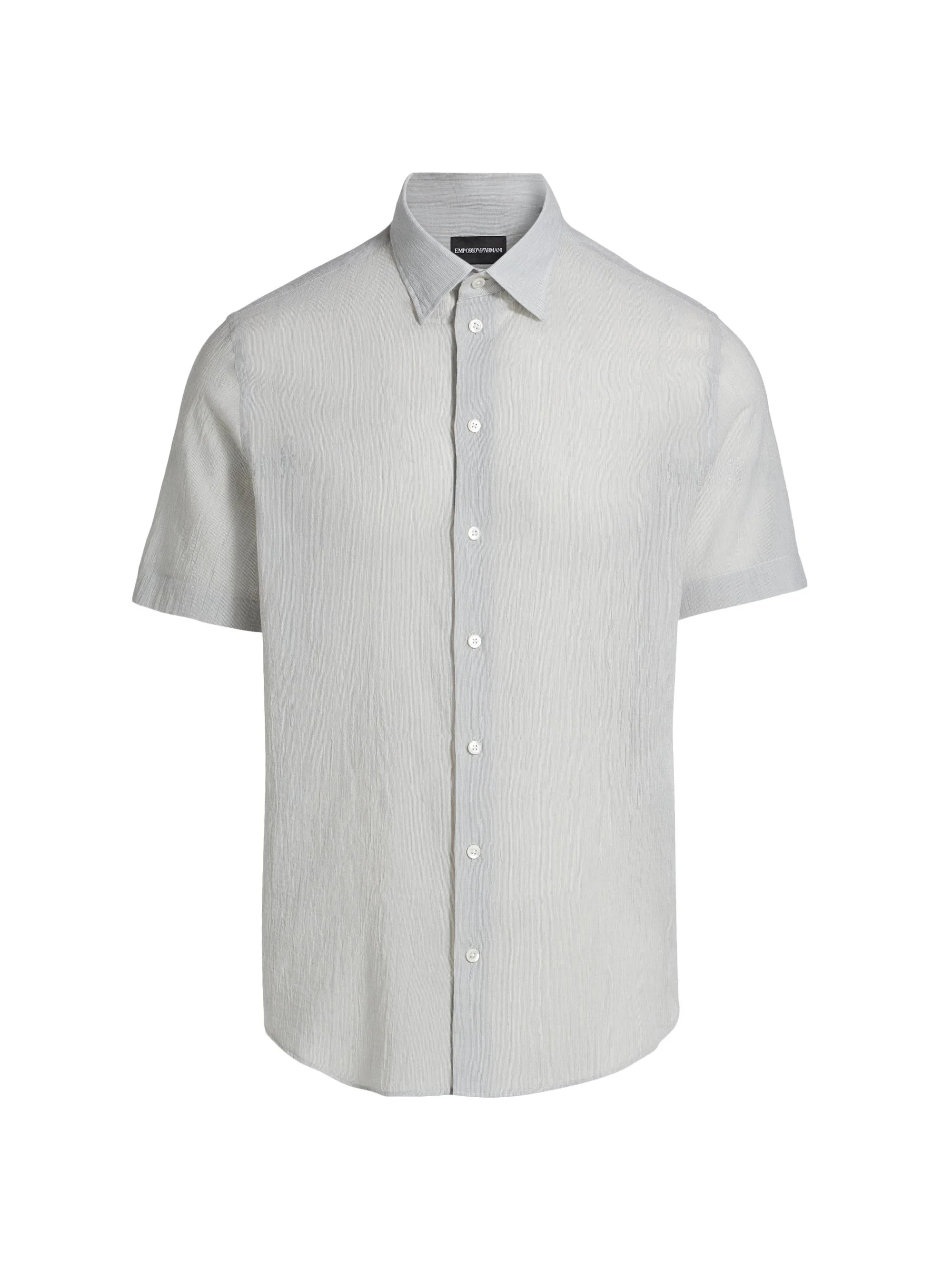 Men's Solid Cotton Button-Front Shirt - Blue - 1