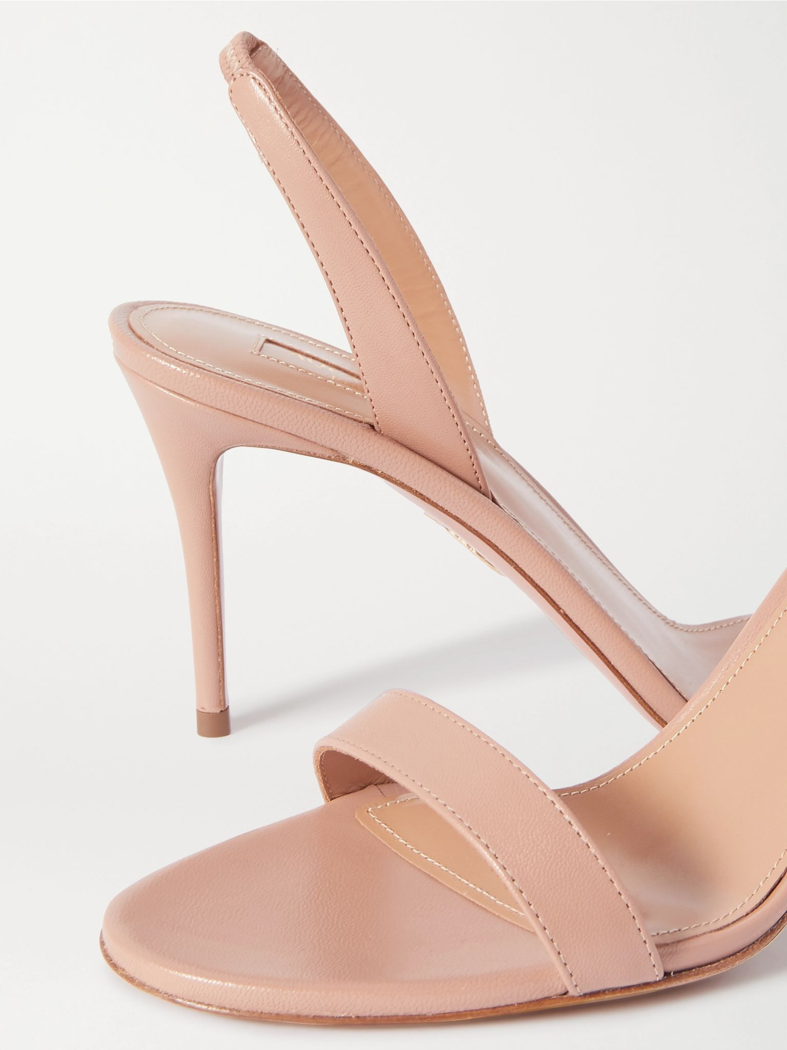 So Nude 85 leather slingback sandals Neutral - 4