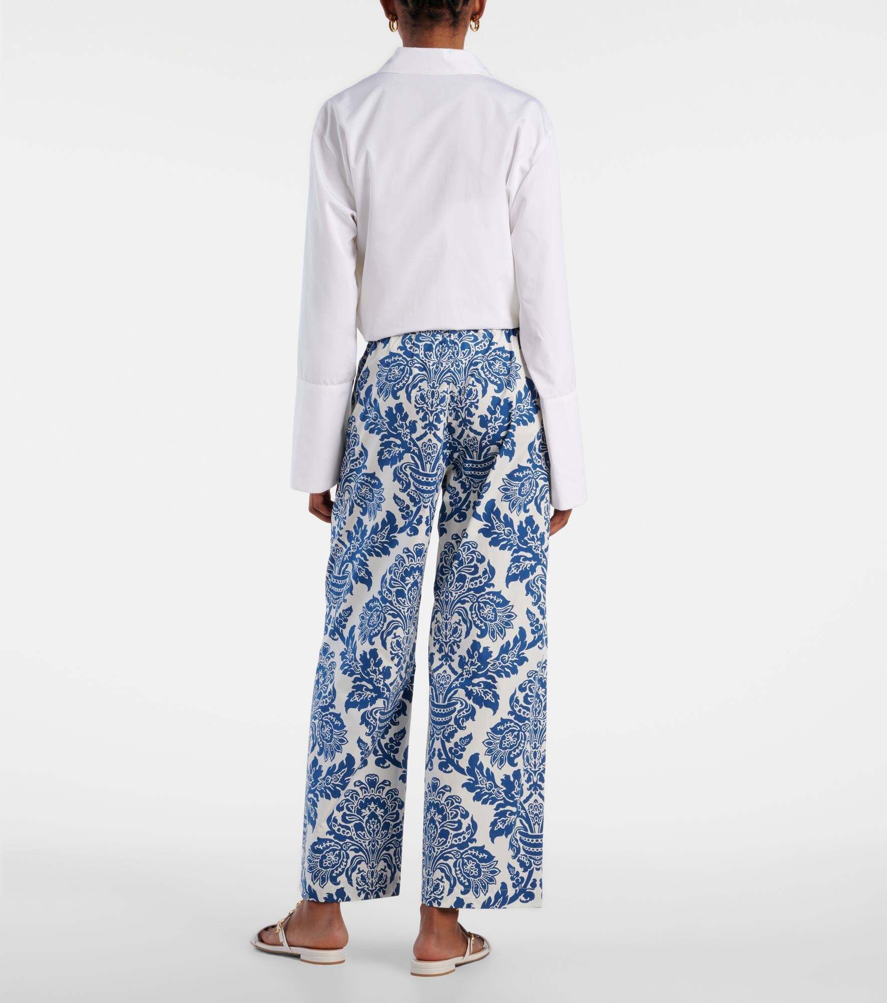 Merano cotton wide-leg pants - 3