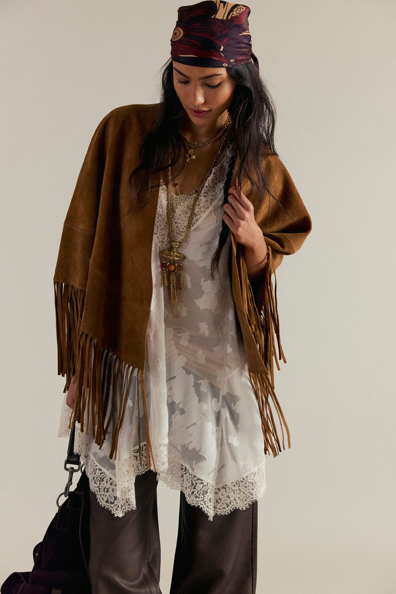 Fire Nights Suede Shawl 1