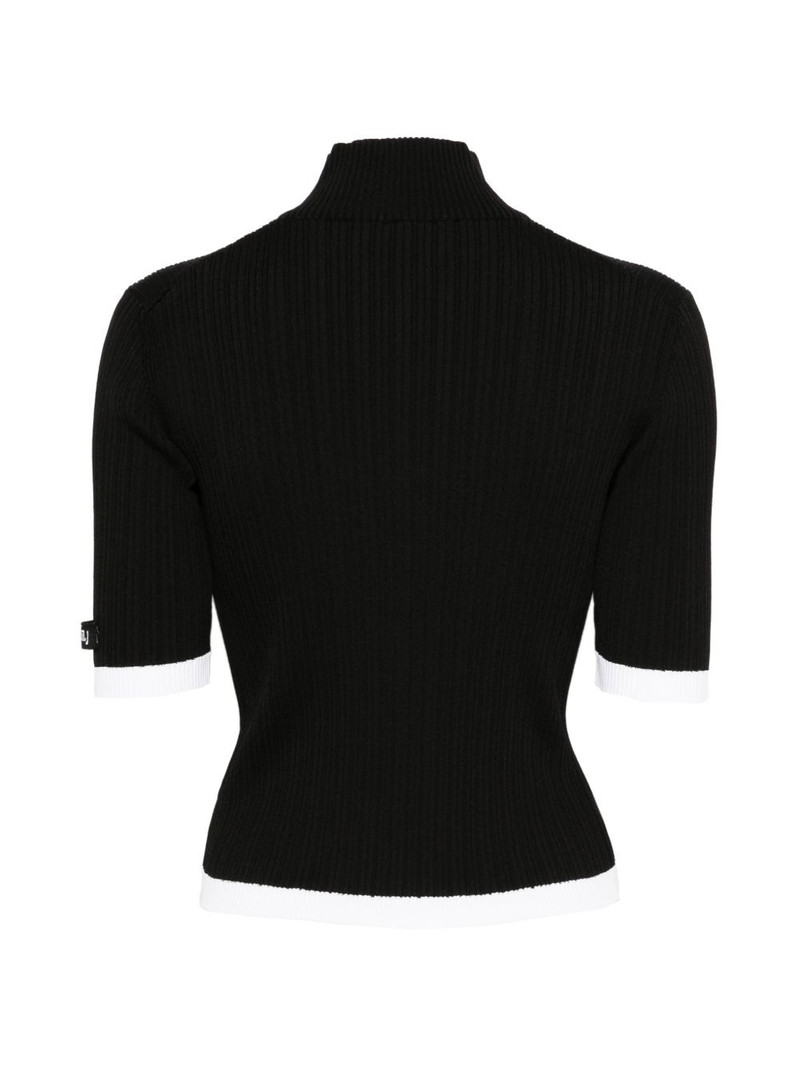 JUUN.J zip ribbed T-shirt outlook