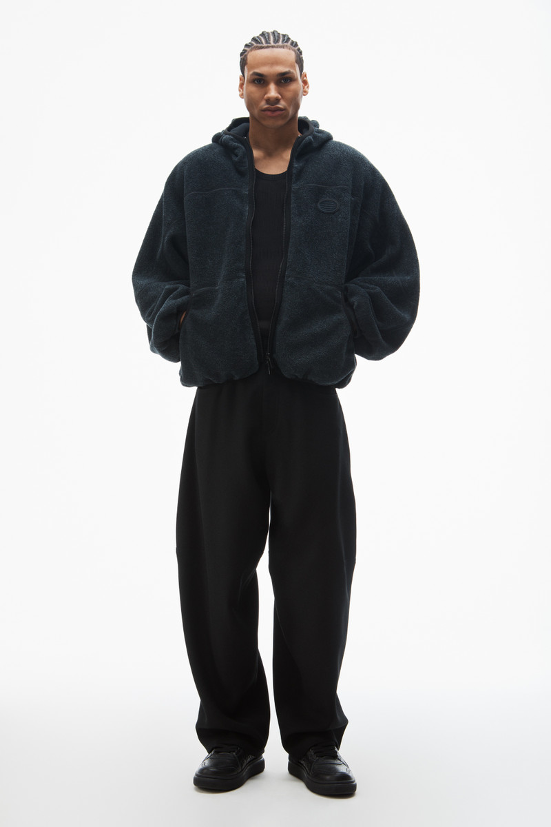 Alexander Wang oversize zip-up hoodie in cotton outlook