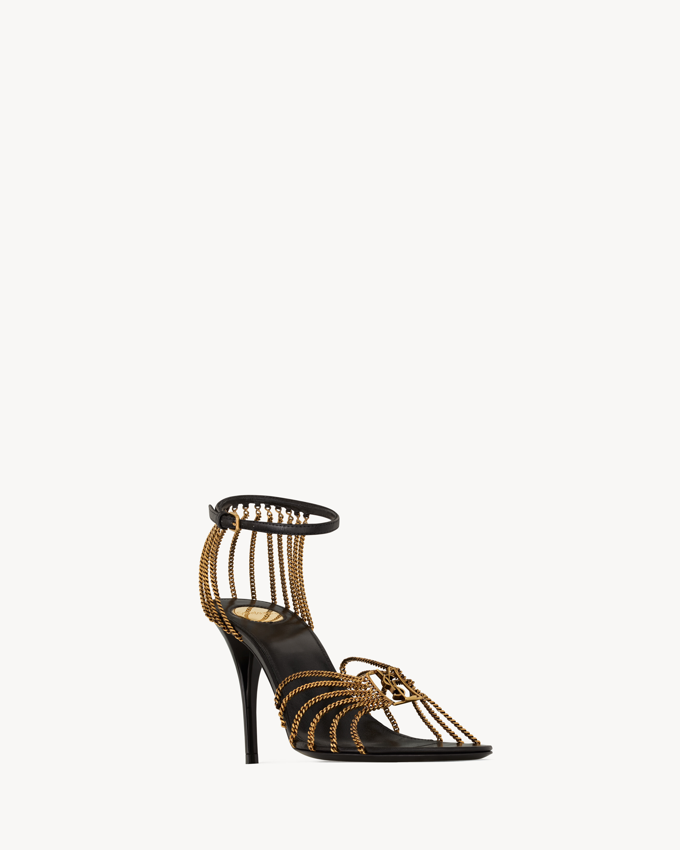 BABYLONE SANDALS IN SMOOTH LEATHER AND METAL - 3