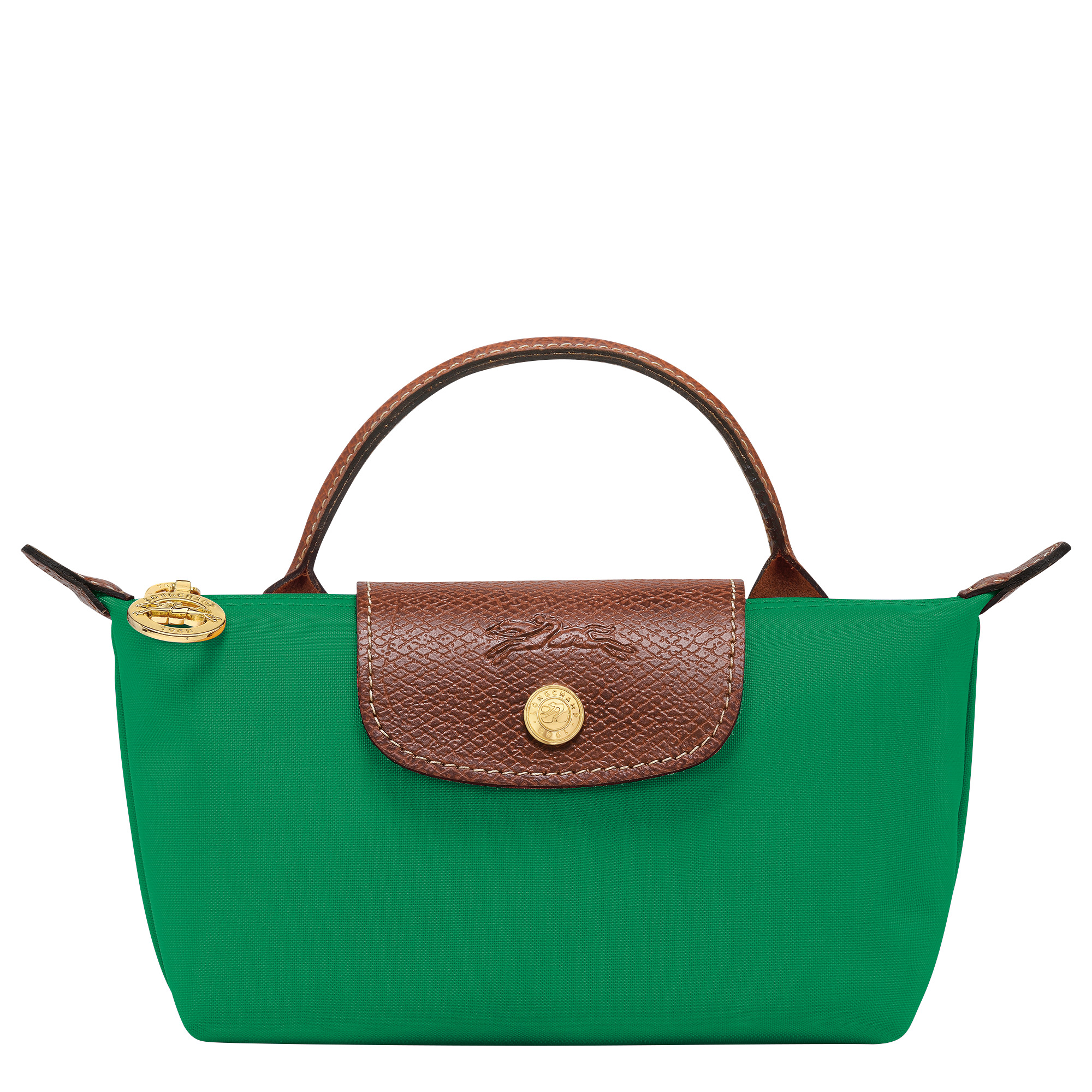 Le Pliage Original Pouch with handle Green - Recycled canvas - 1