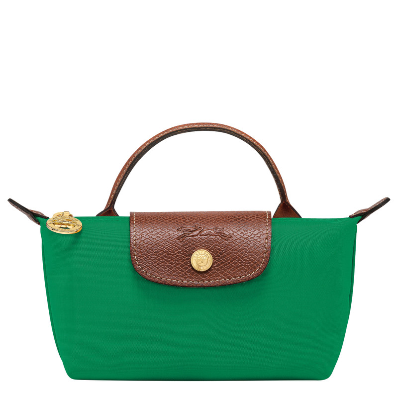 Le Pliage Original Pouch with handle Green - Recycled canvas 1