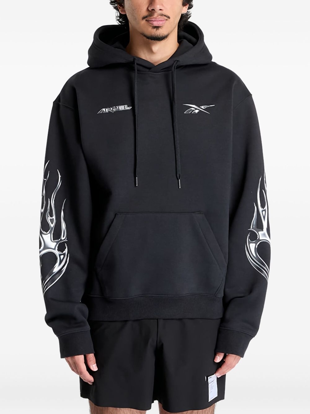 logo-print hoodie - 1