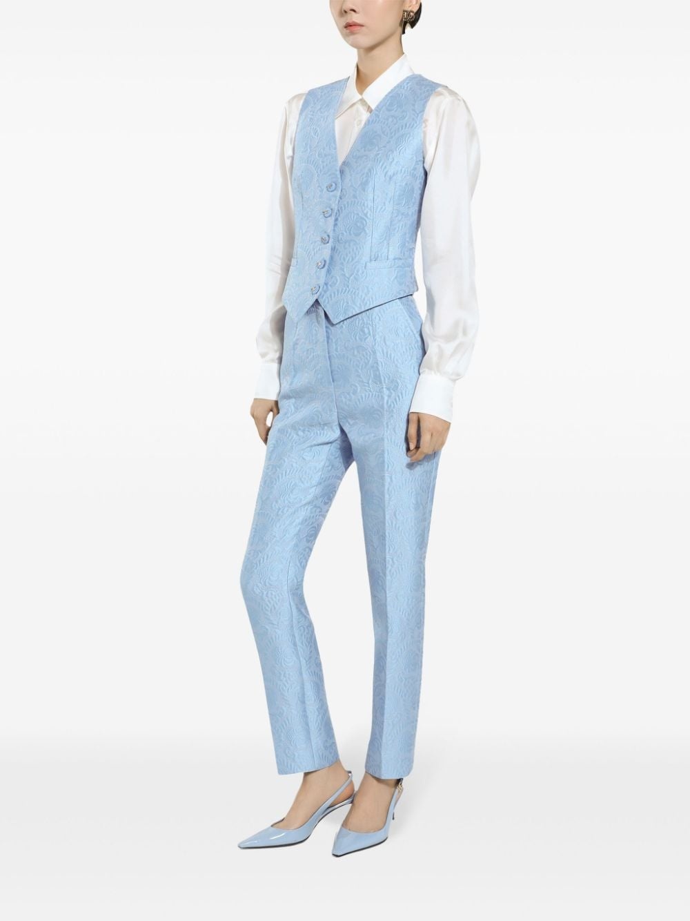 jacquard tailored trousers - 2