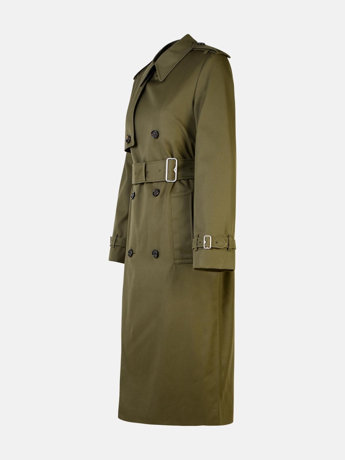 Burberry GREEN COTTON BLEND TRENCH COAT | lungolivigno