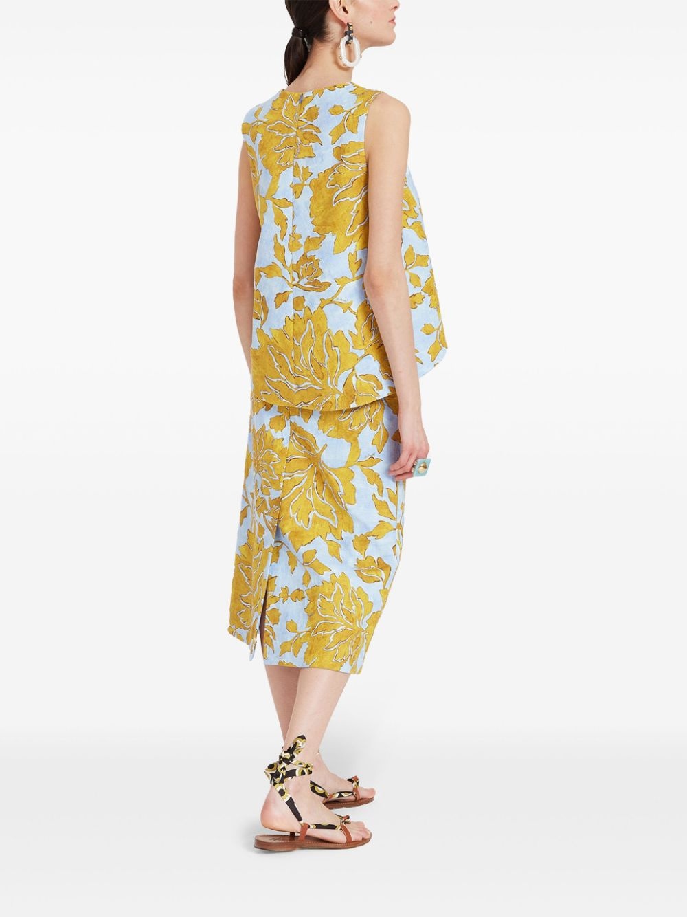 floral-print pencil skirt - 3