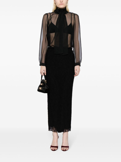 Dolce & Gabbana high-waisted lace pencil skirt outlook