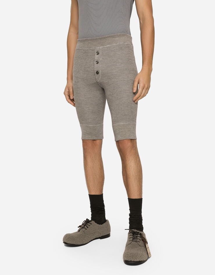 Fine-rib wool cycling shorts - 4