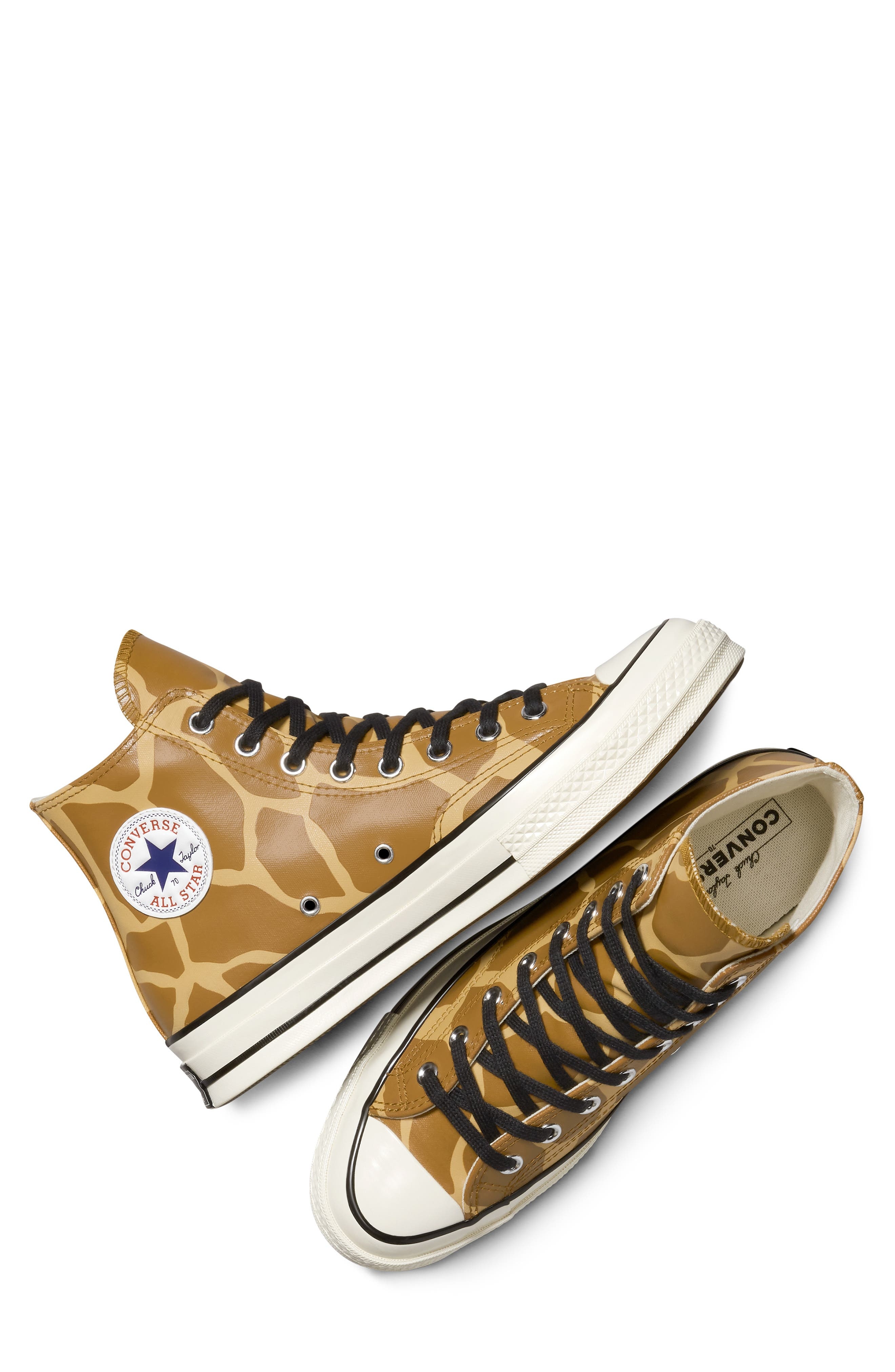 Converse Chuck 70 Glow in the Dark High Top Sneaker in Ginger Snap/Egret/Gold at Nordstrom - 7