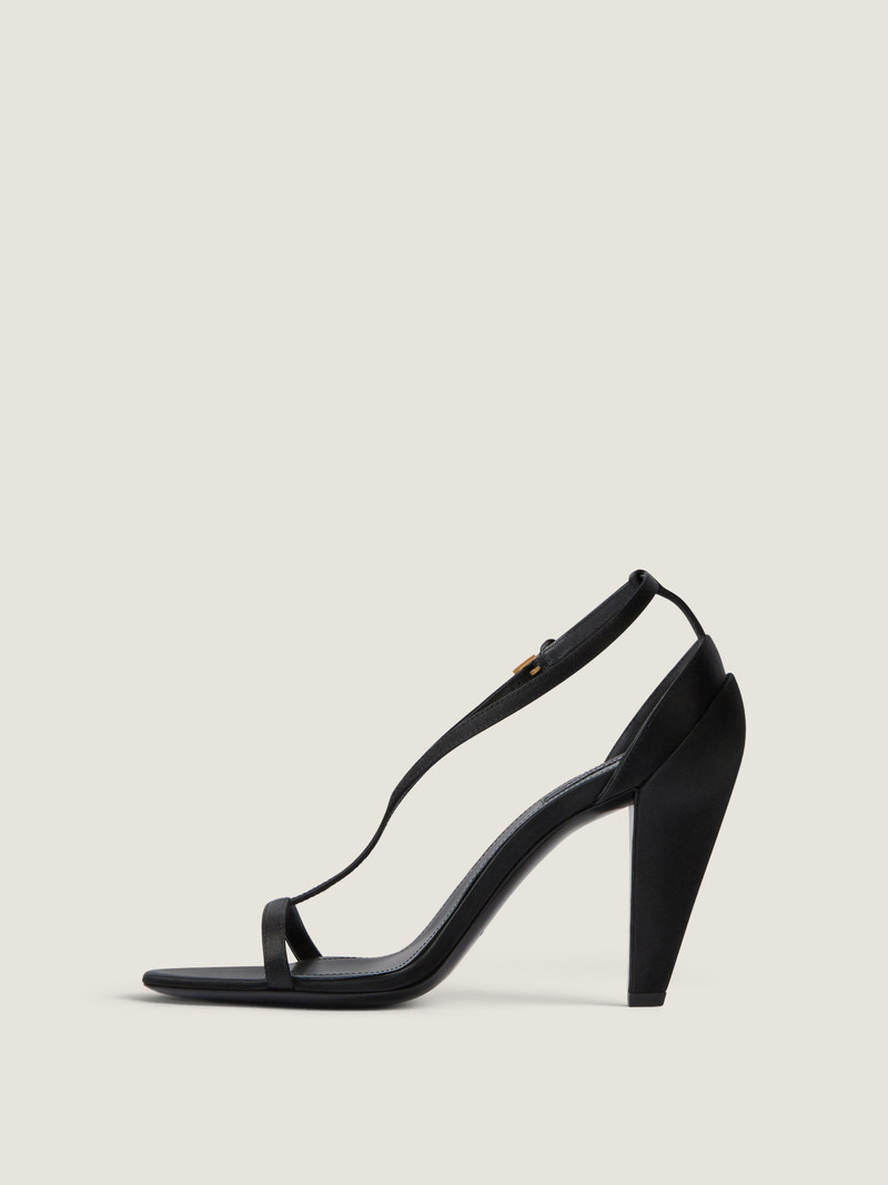 NAKED HEELED SANDALS IN SATIN 4