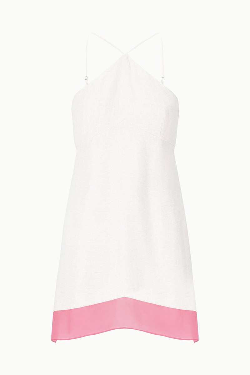 STAUD ORO LINEN DRESS BLUSH CANYON 5