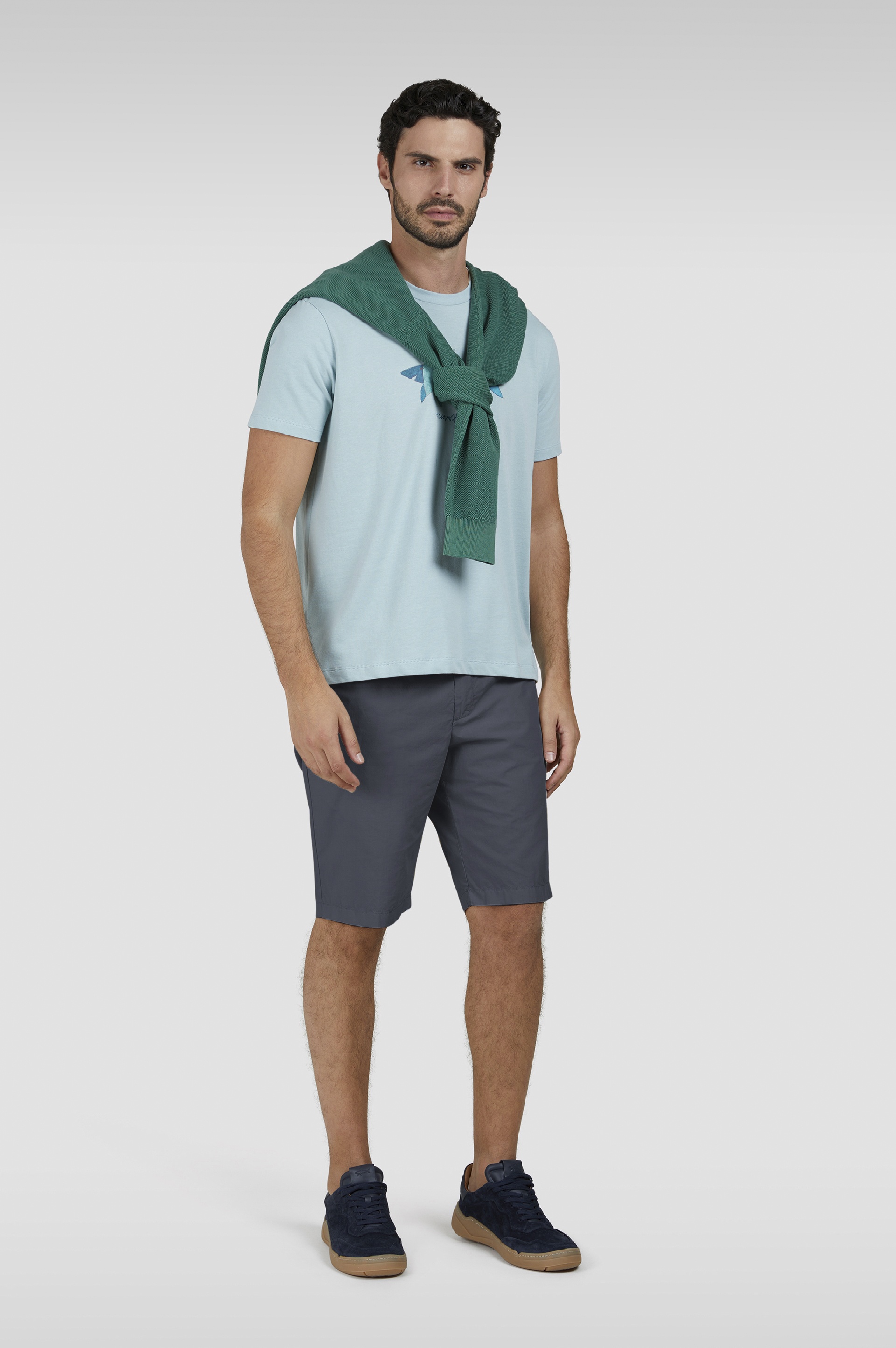 ULTRALIGHT POPLIN COTTON BERMUDA WITH DRAWSTRING - 2