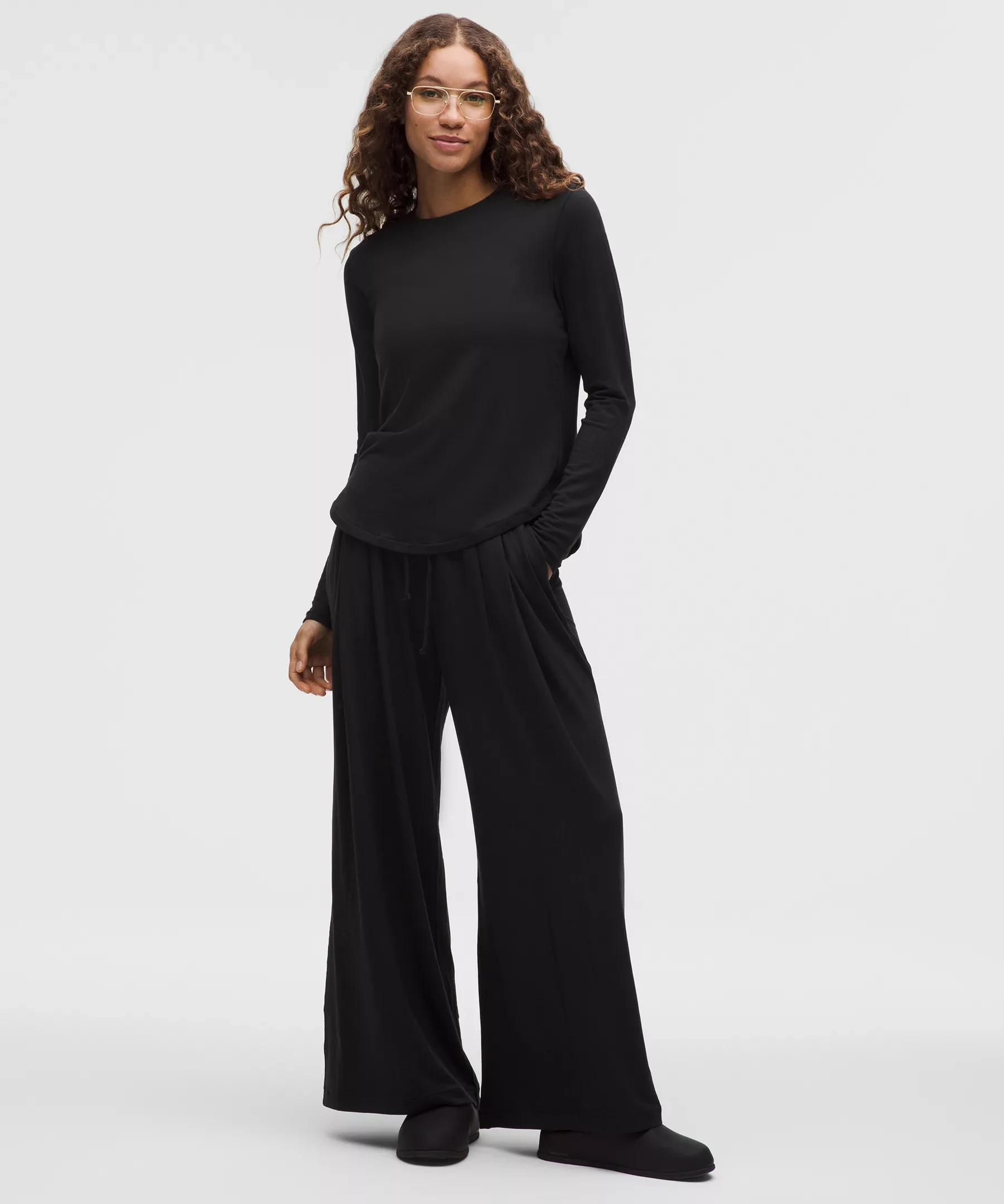 BeCalm High-Rise Pleated Extra-Wide Leg Pant - 1