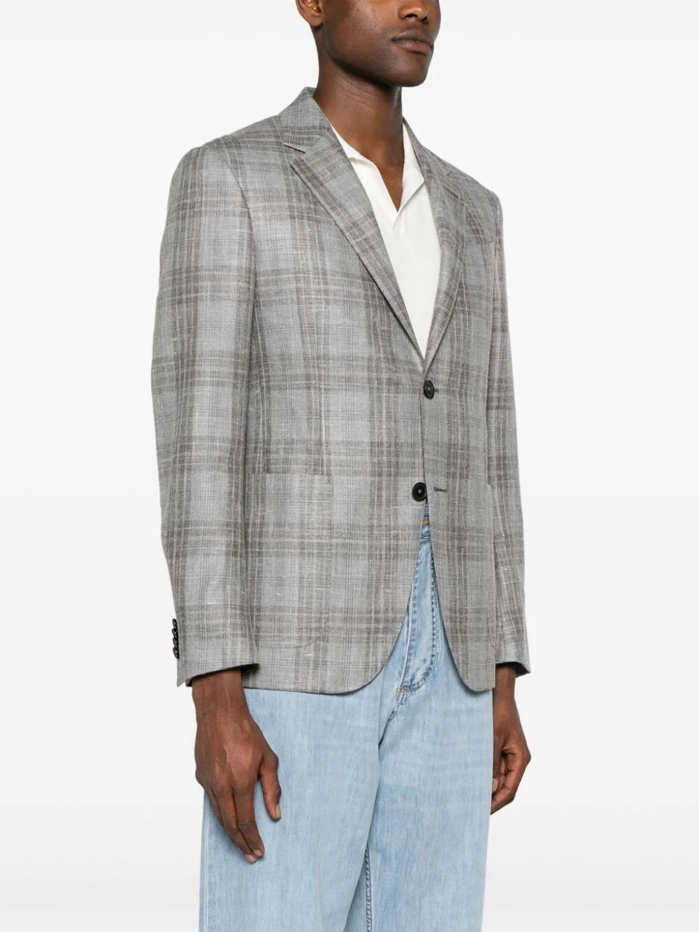 Zegna Men Wool And Silk Blend Jacket - 5