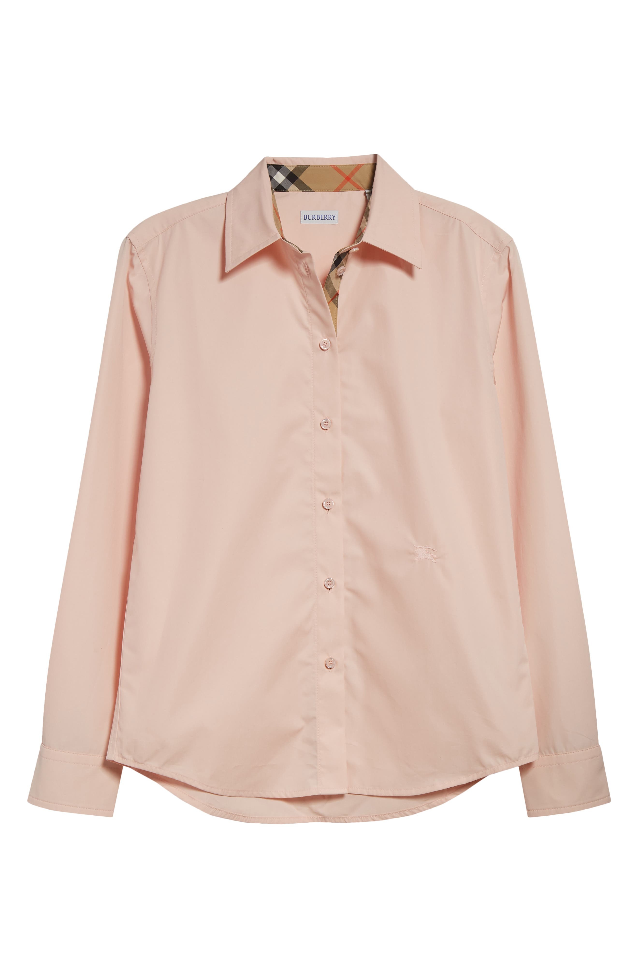 burberry EKD Embroidered Cotton Poplin Shirt in Flora at Nordstrom - 6