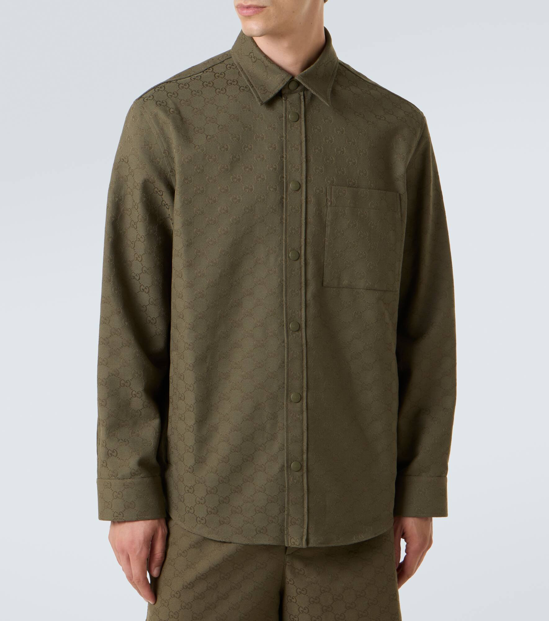 GG Canvas cotton-blend shirt - 3