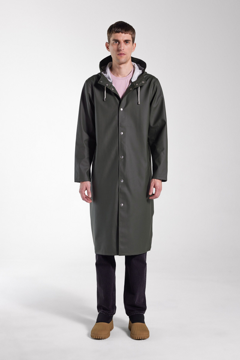 Stutterheim Stockholm Long Raincoat Green outlook