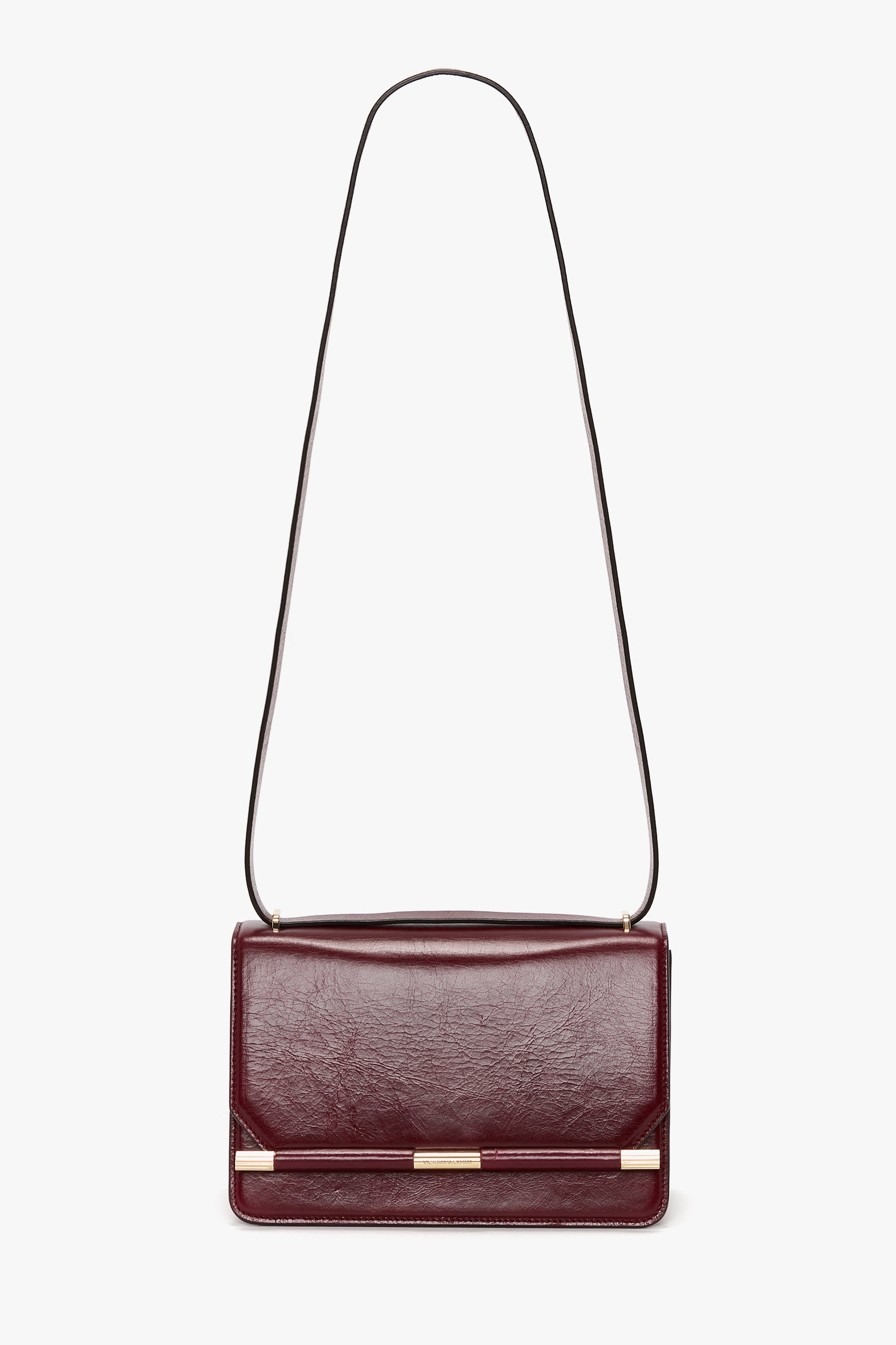 202 Crossbody Bag In Burgundy Distressed Leather - 1
